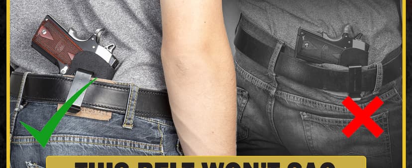 Relentless Tactical The Ultimate Leather Gun Belt | Made in USA | Concealed Carry EDC Belt for Men