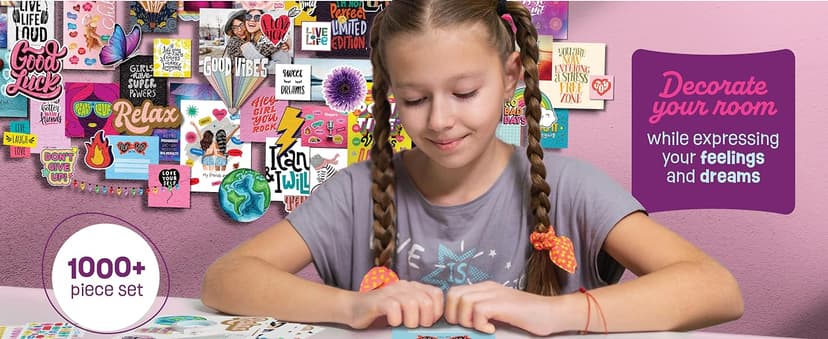 Pretty Me Wall Collage Kit for Teen & Tween Girls - Arts Craft Gift Ideas for Age 11, 12,13, 14, 15, 16 Year Old Girl - Birthday Gifts and Stuff for Teenage Bedroom Decor - Teens Creative Crafts Kits