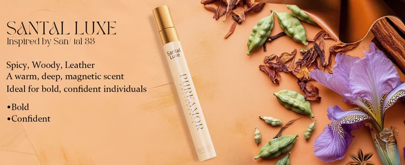 Pheromones Perfumes for Women, 4-pack Giftbox Perfume Set, Amber Vanilla, Saffron Amber, Woody Citrus, Spicy Sandalwood, 1.64fl. Enhanced Scents Pheromone Cologne for Men&Women,Travel Size Perfumes