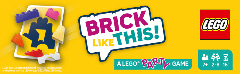 Asmodee Brick Like This! The Official Lego Party Game - A Fast, Fun Building Game for Families, Kids, Teens & Adults, Ages 7+, 2-8 Players, 15 Minute Playtime