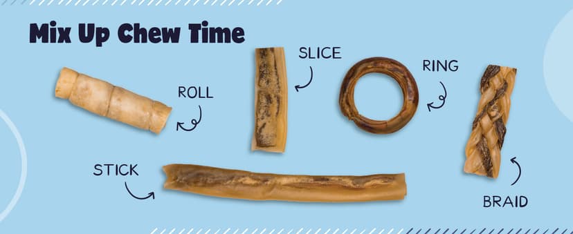 Pawstruck 2-in-1 Collagen Wrapped Jerky Natural Treats for Dogs - 5 Rings - Limited Ingredient Grain Free for Small, Medium, and Large Dogs