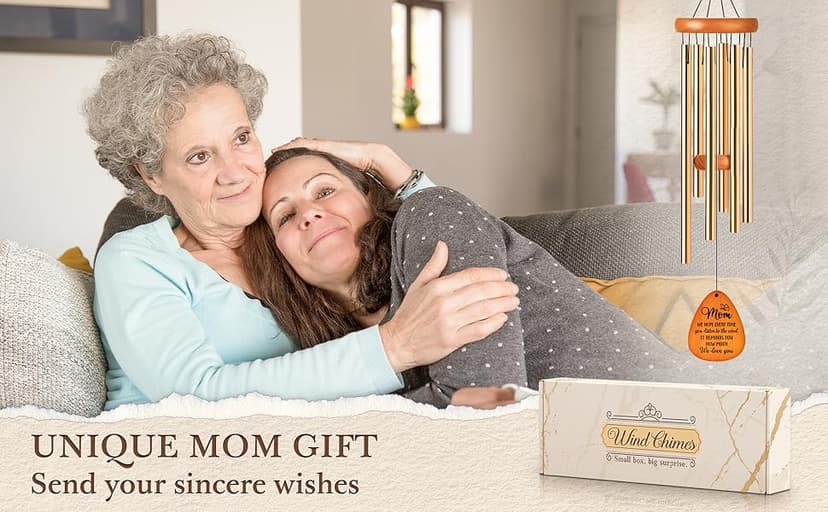 Gifts for Mom, Moms Wind Chimes, Mother's Day Best Gift for Mom, Mother Birthday Gift from Daughter Son, Love Reminder Gifts for Birthday Thanksgiving Christmas