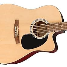 Fender FA-25CE Dreadnought Acoustic Electric Guitar, Beginner Guitar, with 2-Year Warranty, Includes Built-in Tuner and On-Board Volume and Tone Controls, Comes with Free Lessons, Natural