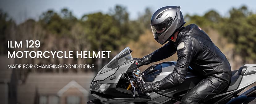 ILM Motorcycle Helmets Full Face with Anti-Fog Pinlock for Cascos para Motos Snowmobile Mens Women Heated Shield Compatible DOT Model 129