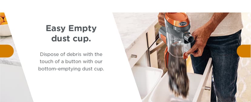 Shark Rocket Ultra-Light Corded Bagless Vacuum for Carpet and Hard Floor Cleaning with Swivel Steering (HV301), Gray/Orange