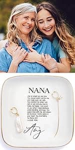 PUDDING CABIN Birthday Gifts for Friends Female Ring Trinket Dish - “Good Friends Are Like Stars You Don't Always See Them But You Know They Are Always There” Friendship Gifts for Women Friends