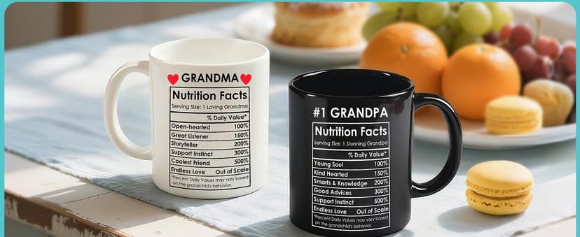 Breezy Valley Grandparents Gifts from Grandkids, Christmas Gifts for Grandma Grandpa from Grandson Granddaughter - Best Gift for Grandmother Grandfather, Happy Birthday Gift Grandparents Coffee Mug
