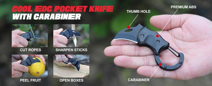 ZAVIT Gifts for Men Brother, Small Pocket Knife for Men, Christmas Stocking Stuffers, Self Defense Keychain, Box Cutter EDC Gadgets for Husband Him, Unique Gifts ldea for Camping Fishing Hiking