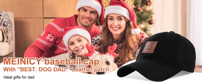 Best Dog Dad Gifts Hat, Fathers Day Birthday Gifts for Dad Baseball Cap Black