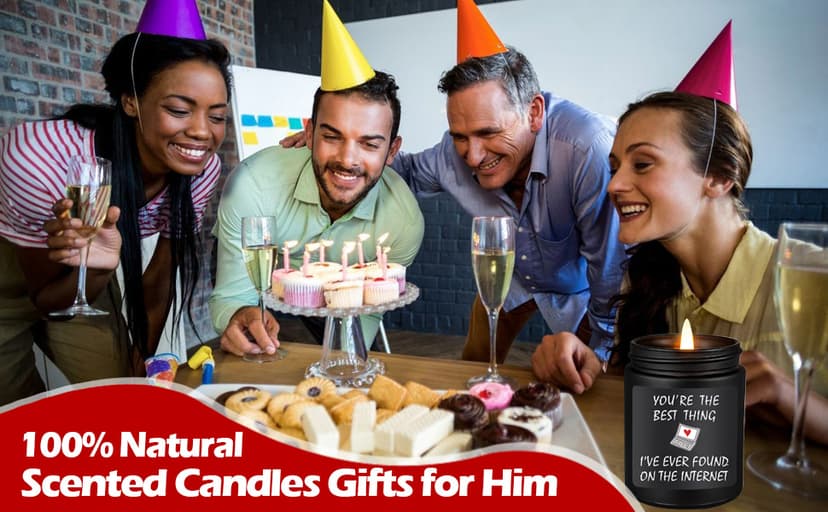 UDIKEFO Funny Gifts for Men, Gifts for Him, Christmas Gifts for Boyfriend Men, Anniversary Romantic Gifts for Him Boyfriend Husband,Candles Gifts for Men, Long Burning & Highly Scented