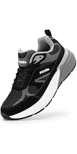 FitVille Extra Wide Walking Shoes for Men Wide Width Sneakers for Flat Feet Heel Pain Relief - Rebound Core