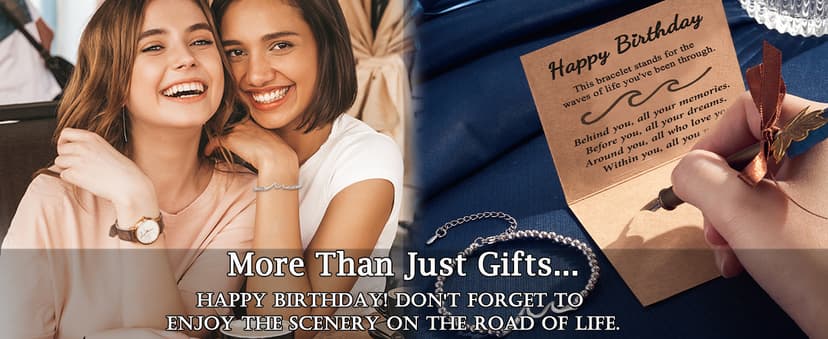 Tarsus Birthday Gifts for Women, Through The Waves of Life, Birthday Bracelet for Women Friend Sister Daughter Mom Grandma...
