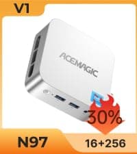 ACEMAGICIAN Kron Mini K1 Mini PC, Ryzen 7 7730U(Upgraded 5825U/7430U), 16GB DDR4 512GB SSD Mini Computers(up to 4.5Ghz), Light Gaming Desktop 4K Triple Display Mini Desktop Bluetooth/WiFi6/Office