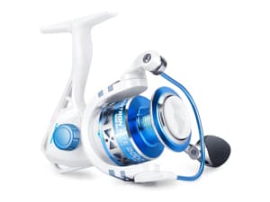 KastKing Centron & Centron Lite Spinning Reels, Size 500 is Perfect for Ice Fishing, Up to 17.5 Max Drag, 5.2:1 Gear Ratio, Ultra Smooth Powerful, CNC Aluminum Spool, 9+1 BB Light Weight