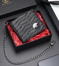 BULLCAPTAIN Genuine Leather Men's Wallet with Zipper Vintage RFID Blocking Large Capacity Wallet for Men with 14 Credit Card Slots and 1 ID Window T23 (Coffee)