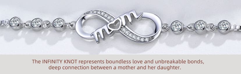 Gifts for Mom, Infinity Love Bracelets for Mom, Birthday Gifts for Women Wife Mother B0DGDBWBKV