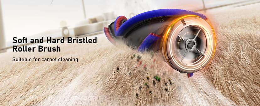 TVTAU Cordless Vacuum Cleaner, Self-Standing 620W 55KPA 75Min Runtime Stick Vacuum for Home, 1.8L Dust Cup, LED Display, Anti-Tangle, 8-Stage Filtration, for Hardwood Floor Carpet Pet Hair