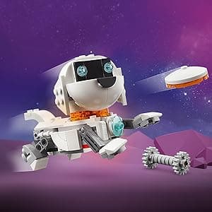 LEGO Creator 3 in 1 Space Robot Toy - Building Toy Kit for Kids with 3 Options, Robot, Spaceship, or Dog - 8 Year Old Boy & Girl Birthday Gifts - 31164
