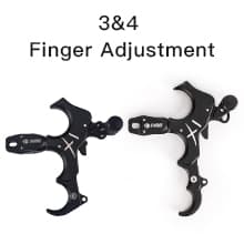 LWANO X1 Compound Bow Thumb Bow Release, 3&4 Finger Grip Adjustable Archery Release Aids