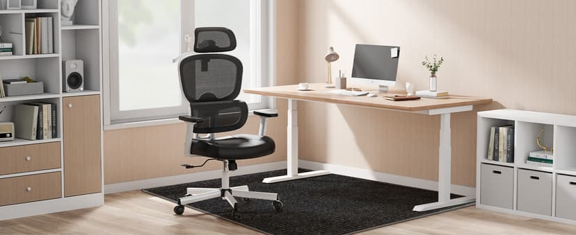 Office Rolling Chair Mat for Hardwood and Tile Floor, Black, Anti-Slip, Non-Curve, Chair Mat Best for Under The Computer Desk, 47 x 35 Rectangular Non-Toxic Plastic Protector, Not for Carpet
