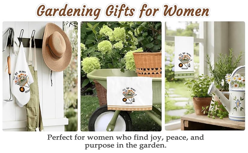 Gifts for Plant Lovers, Plant Lady Mom Birthday Gift, Funny Best Friend Housewarming New Home Gift, Decorative Towel 16x24in Gardening Gifts for Women Funny Kitchen Towels, B0G568ZDJH