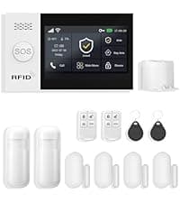 PGST WiFi Wireless Home Alarm System - 2025 Home Security System, 10-Minute Installation, 4 Door & Window Sensors + 2 Motion Sensors, APP Remote Control, Compatible with Alexa, No Monthly Fee