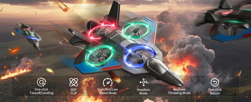 4DRC RC Planes Remote Control Airplanes for Kids, Foam Remote Control Planes for Kids Adults Beginners, Remote Control Helicopter Fighter Jet Drones for Kids Adults, 360° Flip Easy to Fly