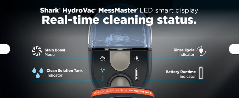 Shark HydroVac MessMaster Wet Dry Vacuum Cleaner, Cordless, 3-in-1 Vacuum Mop All in One & Self-Cleaning System, Lightweight, Powerful Suction, for Hard Floors & Area Rugs, Stone, WD261,Rose Gold