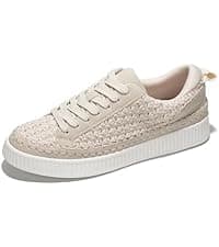 Project Cloud Womens Sneakers - Memory Foam Insole and Lightweight Spring Shoes - Non-Slip Lace Up Trendy Shoes - Fashion Sneakers for Women
