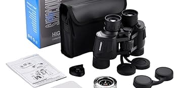 10x40 Professional HD Binoculars for Adults & Youth,Shock Proof Binocular with BAK4 FMC Lens, Large View & Waterproof Binoculars Perfect for Bird Watching,Hunting,Camping,Travel,Sports,Black