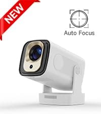 Mini Projector 4K support with WiFi 6 and Bluetooth 5.4, 5w Soundbase Speaker, Auto Vertical Keystone 180°Rotatable Portable Proyector for Home Bedroom Outdoor HY300Pro+