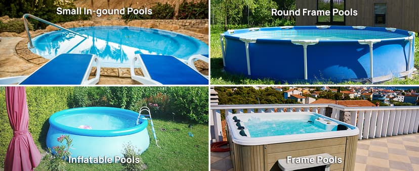 TURBRO 18,000 BTU Swimming Pool Heat Pump, Electric Pool Heater for Above-Ground Pools and Spas up to 6,000 Gallons, Titanium Heat Exchanger, 5.5 COP, IPX4-Waterproof, 110-120V, Manatee M18