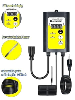 2000W Bathtub Heater | Pool Heater for Above Ground Pools, Portable Extra Baptistry Heaters for Baptismal Water Warmer, Inflatable Hot Tubs Warmer -120V Immersion Water Heaters for Bathtub