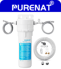 Inline Water Filter for Refrigerator and Ice Maker(2 Pack),1/4" Push Connect Post Carbon Filter Replacement for Reverse Osmosis Water System,Include 1/4" Water Line and Quick Connect Fittings