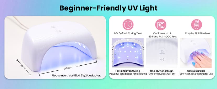 Color Enchantment with Everything Base Top Coat Beginner Starter at Home Nails Kit Manicure DIY Salon Tools Gifts for Women Beetles Gel Nail Polish Kit with U V Light - 80Pcs 55 Colors Gel Nail Kit B0CL4RWBYR