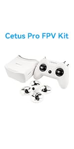 BETAFPV Cetus FPV RTF Drone Kit for Brushed Racing Drone, with LiteRadio 2 SE Transmitter VR02 FPV Goggles, Fly FPV Drone Kit for Beginners to Fly Faster Further