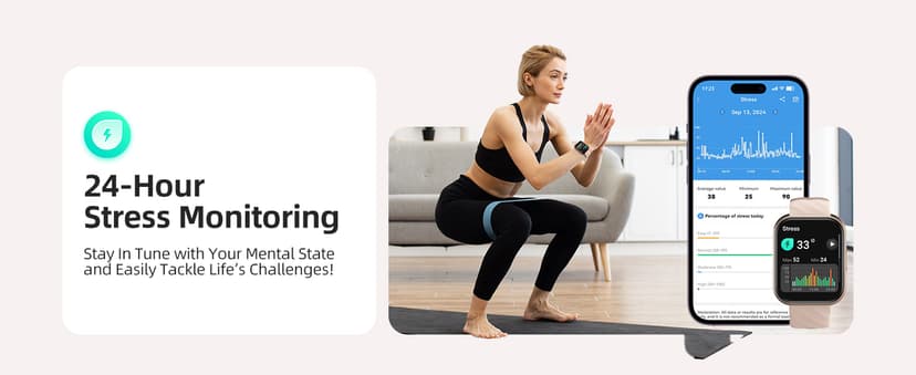 Parsonver Parsonver Smart Watch, 5ATM Waterproof Swimming Watch, Fitness Activity Tracker with 110+ Sports Modes, Heart Rate/Sleep/SpO2/Calories Monitor, Pedometer, Fitness Watch for Android & iPhone, Rose Gold