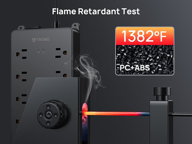 TROND Surge Protector Power Strip, 4000 Joules, ETL Listed, 13 Widely-Spaced Outlets Expansion with USB C Ports, Low-Profile Flat Plug, Wall Mountable, 5ft Extension Cord, 14AWG Heavy Duty, Black