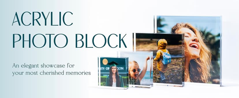 Acrylic Photo Block, Custom Photo Gifts, 3.5x3.5" | 0.6" Thick | Personalized Acrylic Print B0DBQVK5H1