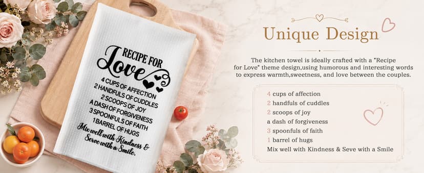 Wedding Gifts for Couples 2026, Bridal Shower Gifts for Bride to Be, Engagement Gift for Newlyweds, Bride Gift, Mr and Mrs Measuring Cups and Spoons Set with Dish Towel B0GTPW413P