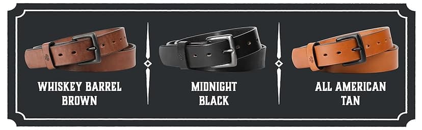 Main Street Forge All American Leather Belt | Made in USA | Men's Heavy Duty Work Belt | EDC Belt