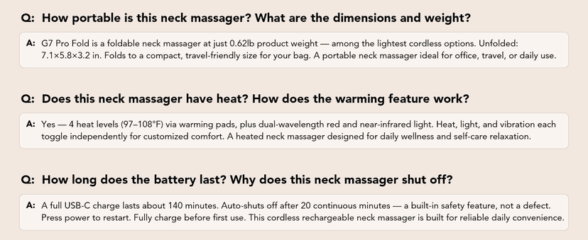 HSA Soothes Tech Neck from Long Screen Time, Infrared Red Light, 9 Massage Heads, 11 Modes, Portable Cordless Labor Day Gifts SKG G7 Pro Fold 3.0 FSA Neck Massager with Heat for Office B0GCFPRJJ4
