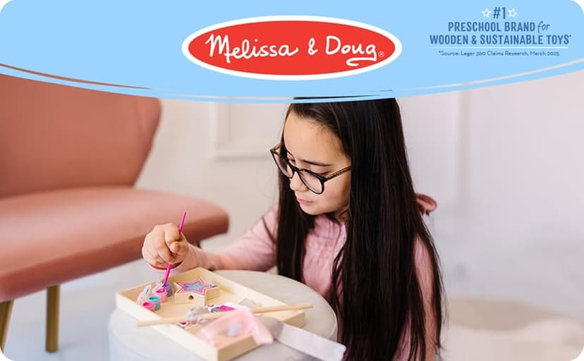27 Piece Arts & Crafts Activity, Princess Pretend Play, Wooden Star, Paint, Gems, Ribbons, Preschool Toys for Kids, Ages 4+ Melissa & Doug Created by Me Princess Wand Wooden Craft Kit B00S6UZUSS