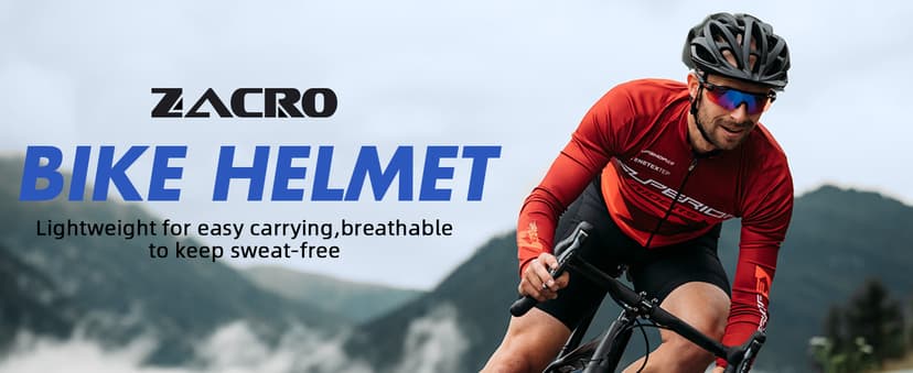 Zacro Adult Bike Helmet Lightweight for Men Women Comfort with Pads&Visor, Certified Bicycle Helmet for Adults Youth Mountain Road Biker