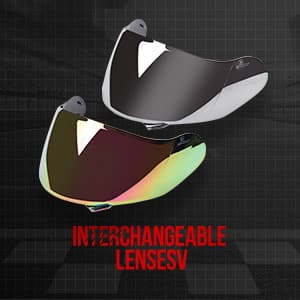 KYPARA Full Face Motorcycle Helmet with Internal Tinted Visor & DOT Approved for Moped ATV Cruiser Scooter (Matt Black, Large)