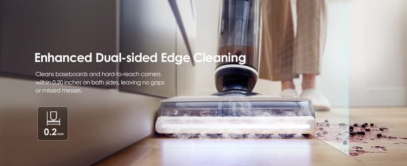 Tineco Floor ONE S7 Steam Cordless Wet Dry Vacuum Steam Mop All-in-One, Floor Washer for Sticky Mess Clean Up on Hard Floors with Digital Display, Self-Cleaning, Edge Cleaning, Safe for Kids & Pets