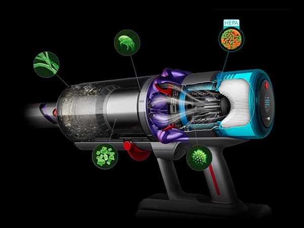 Dyson Gen5detect Cordless Vacuum, 280AW, 3 Power Modes, Up to 70 Minutes,² Illumination Reveals dust, HEPA Filtration, All Floor Types