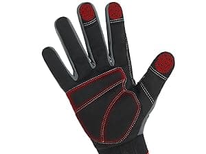 HANDLANDY Work Gloves for Men & Women, Utility Mechanic Working Gloves Touch Screen, Flexible Yard Work Gloves