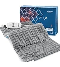 Bedsure Heated Blanket Throw Blanket - Fast Heating Electric Blanket, Soft Flannel Heated Throw with 4 Time Settings, 6 Heating Settings, Warm Gifts for Grandma Grandpa (50x60 inches, Dark Grey)