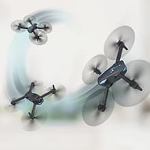 Drone with 1080P Camera for Beginners and Adults, Foldable Remote Control Quadcopter with Voice Control, Gestures Selfie, Altitude Hold, One Key Start, 3D Flips, 2 Batteries, Toy for Beginners